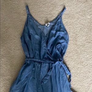 A New Day Chambray Cropped Jumpsuit